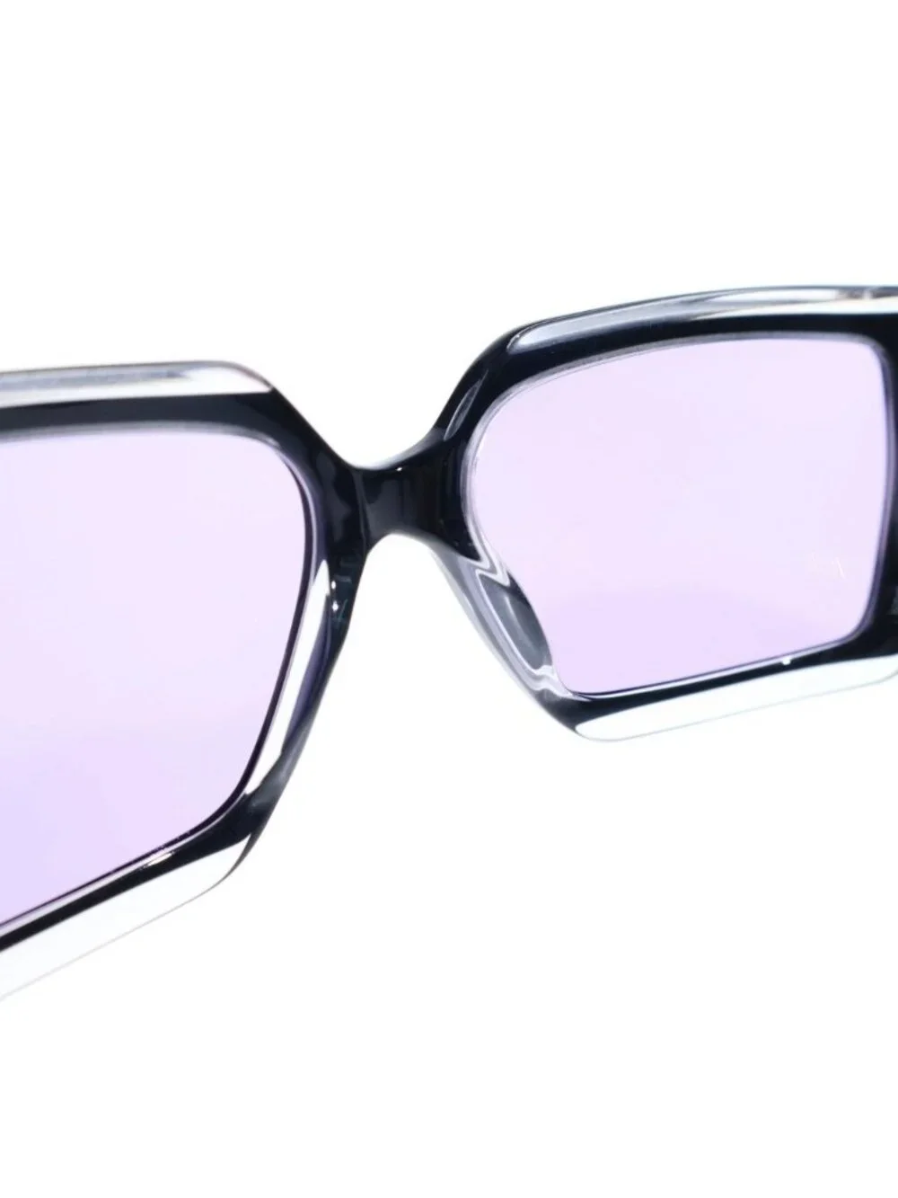 Chanel Choco Bar Square Frame Sunglasses Eyewear 56 Black Purple